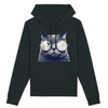 sweat tête de chat à lunettes couleur noir