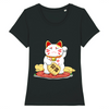 t-shirt chat maneki neko couleur noir