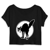 crop-top chat anarchiste couleur noir