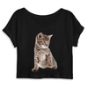 crop-top chaton mignon couleur noir