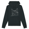 sweat chat dessin couleur noir