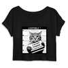 crop-top chat humour couleur noir