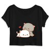 crop-top chat kawaii couleur noir