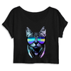 crop-top chat lifestyle couleur noir