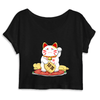 crop-top maneki neko couleur noir