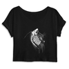 crop-top tête de chat couleur noir