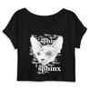 crop-top chat sphynx couleur noir