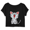 crop-top petit chat couleur noir