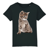 t-shirt chaton mignon enfant couleur noir