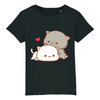 t-shirt chat kawaii enfant couleur noir