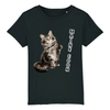 t-shirt chat maine coon enfant couleur noir