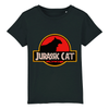 t-shirt jurassik park chat enfant couleur noir