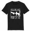 tee-shirt chat meilleurs amis couleur noir