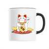 mug chat maneki neko poignée noire