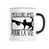 mug chat meilleurs amis poignée noire