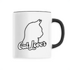 mug cat lover poignée noire