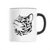mug tête de chat tribal poignée noire