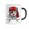 mug chat pirate poignée noire