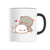 mug chat kawaii poignée noire