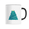 mug chat sapin de noël poignée noire