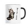 mug chat maine coon poignée noire