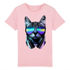 t-shirt chat lifestyle enfant couleur rose