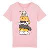 t-shirt chat totem enfant couleur rose