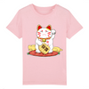t-shirt maneki neko enfant couleur rose