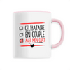 mug en couple avec mon chat poignée rose