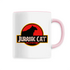 mug jurassic cat poignée rose