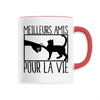mug chat meilleurs amis poignée rouge