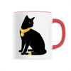 mug chat bastet poignée rouge