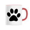 mug patte de chat poignée rouge