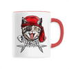 mug chat pirate poignée rouge