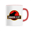 mug jurassic cat poignée rouge