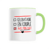mug en couple avec mon chat poignée verte