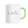 Mug Chat Battement de Cœur poignée verte