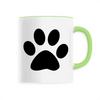 mug patte de chat poignée verte