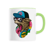 mug cool cat poignée verte