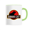 mug jurassic cat poignée verte