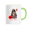 mug chat joyeux noël poignée verte