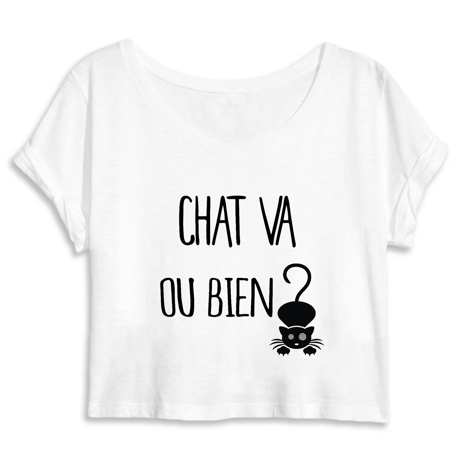 crop-top chat va ou bien ? coloris blanc