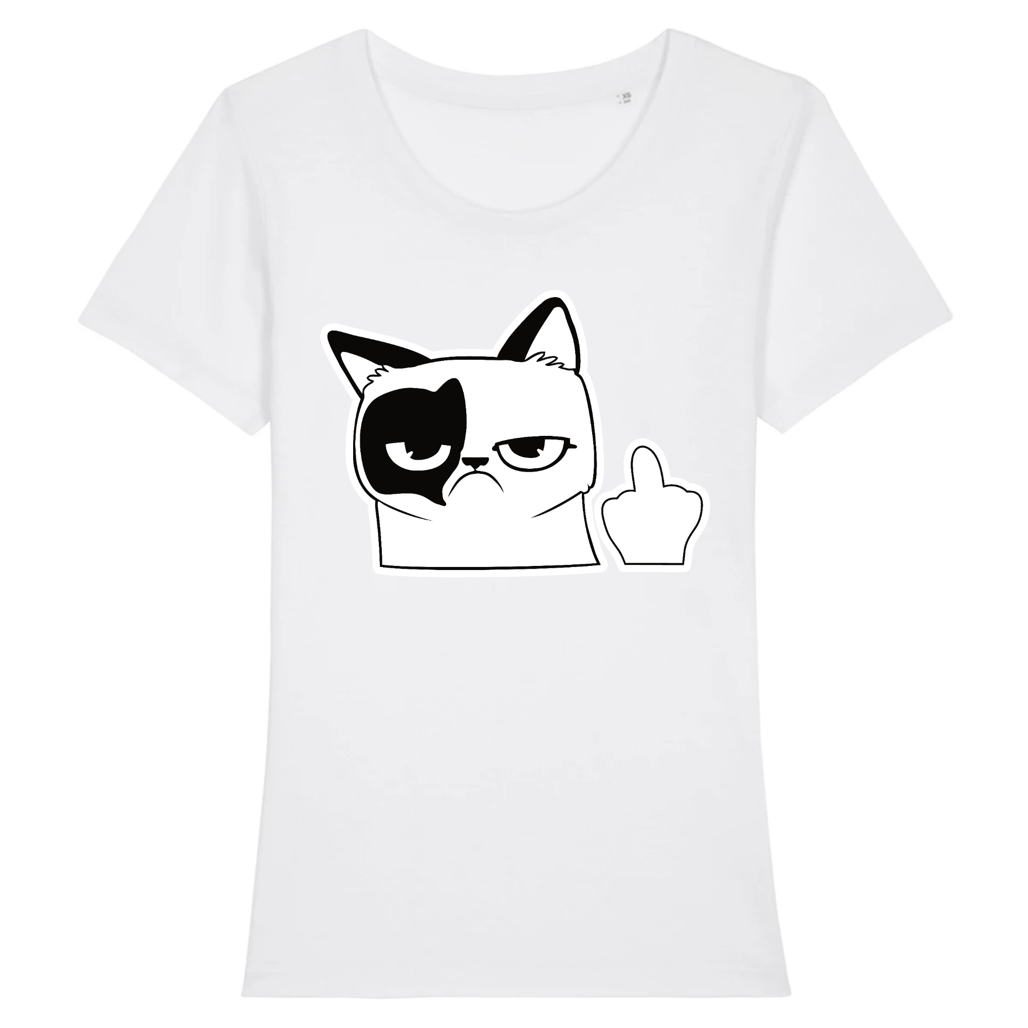 Tee shirt chat doigt d'honneur best sale