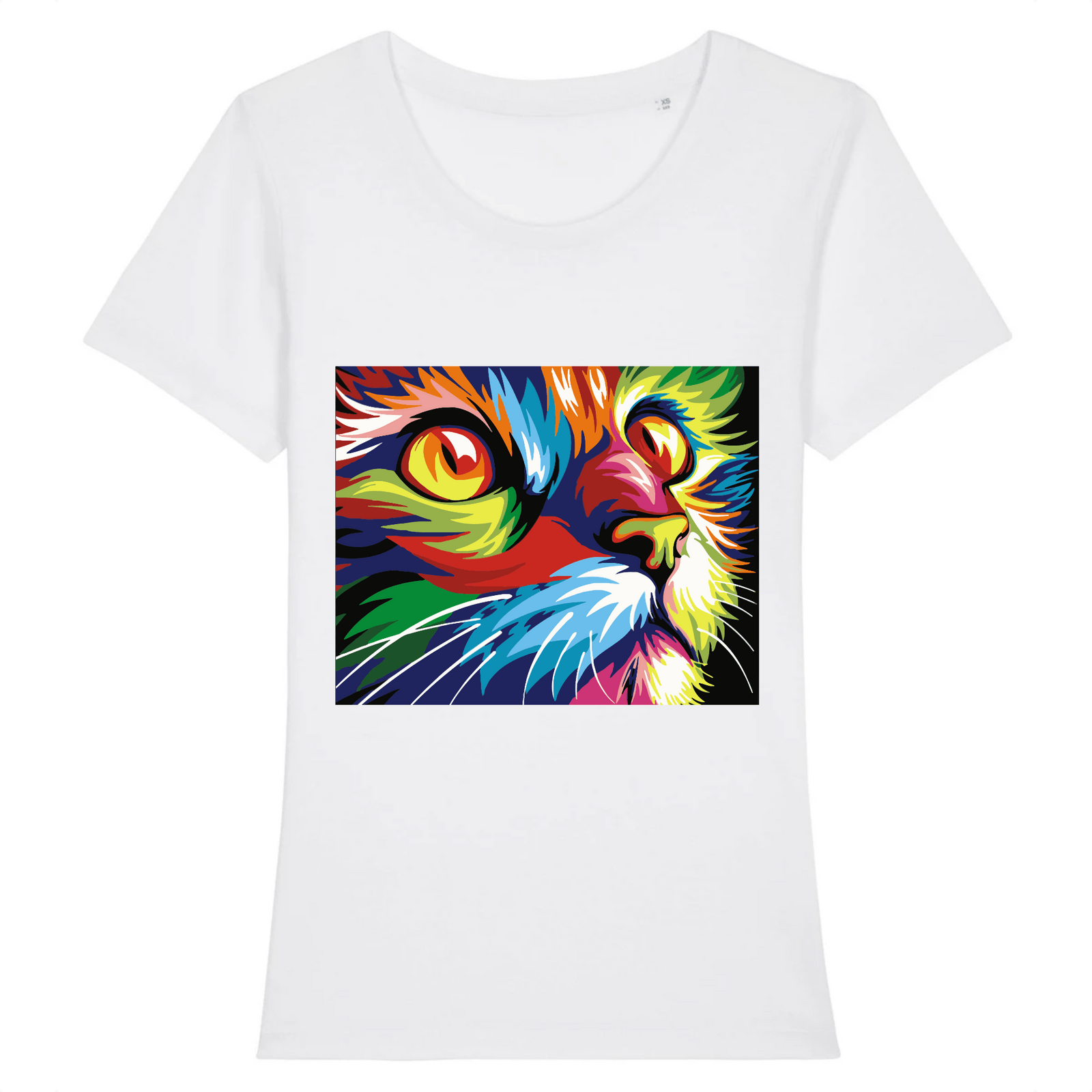 t-shirt chat psychédélique