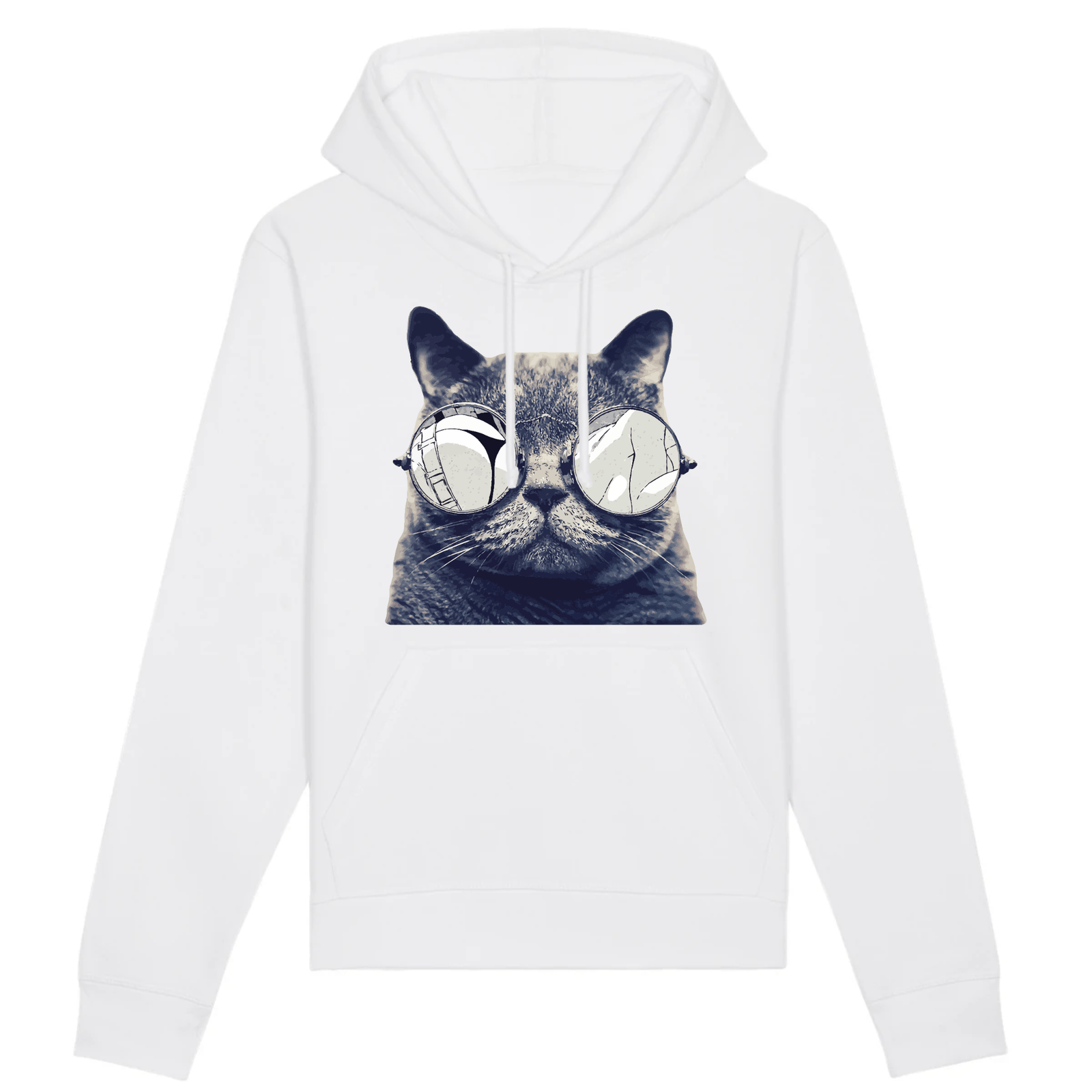 Sweat Tête de Chat à Lunettes