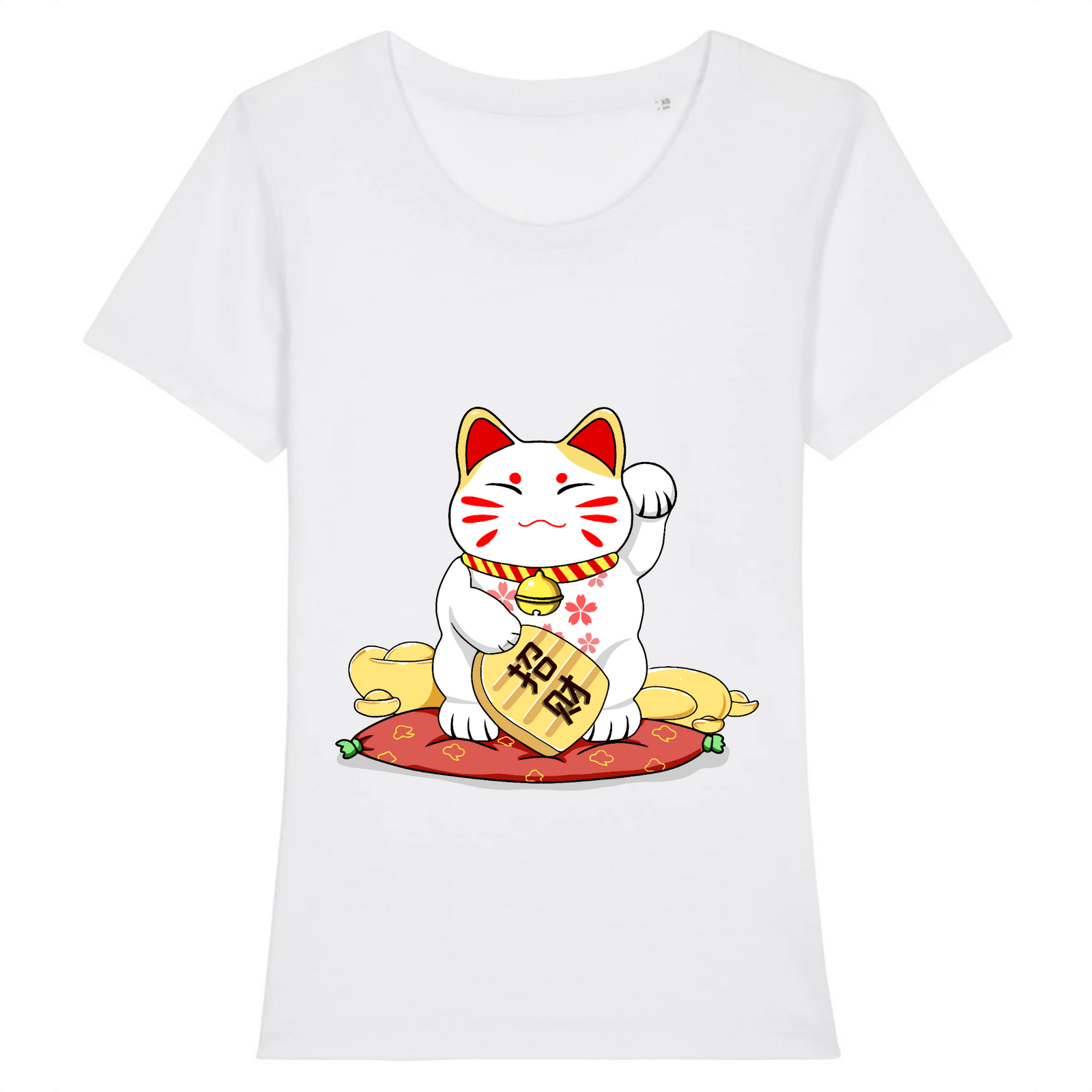 t-shirt chat maneki neko
