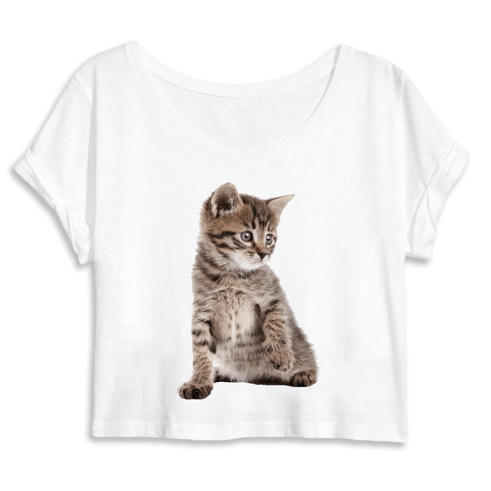 crop-top chaton mignon