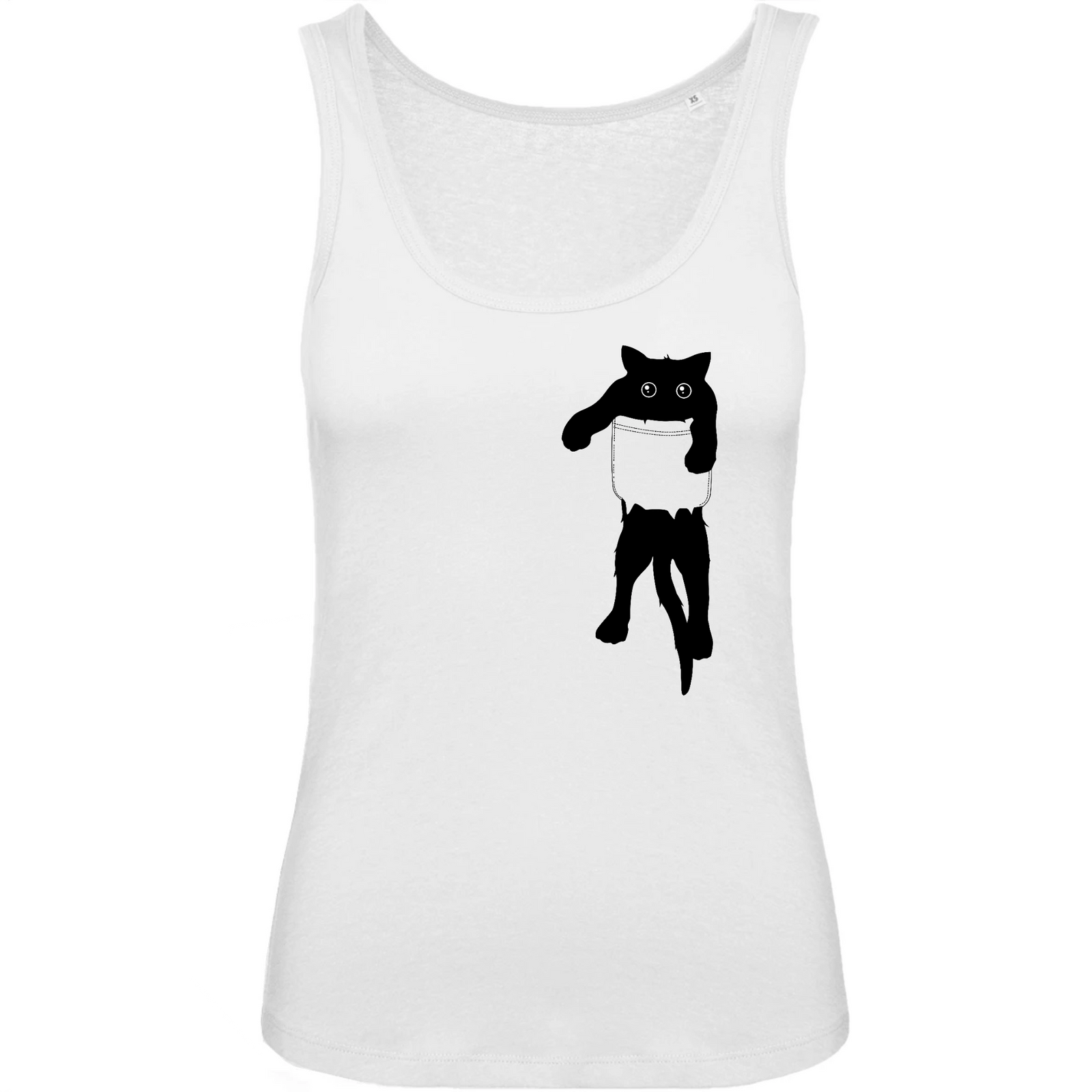 débardeur chat dans la poche