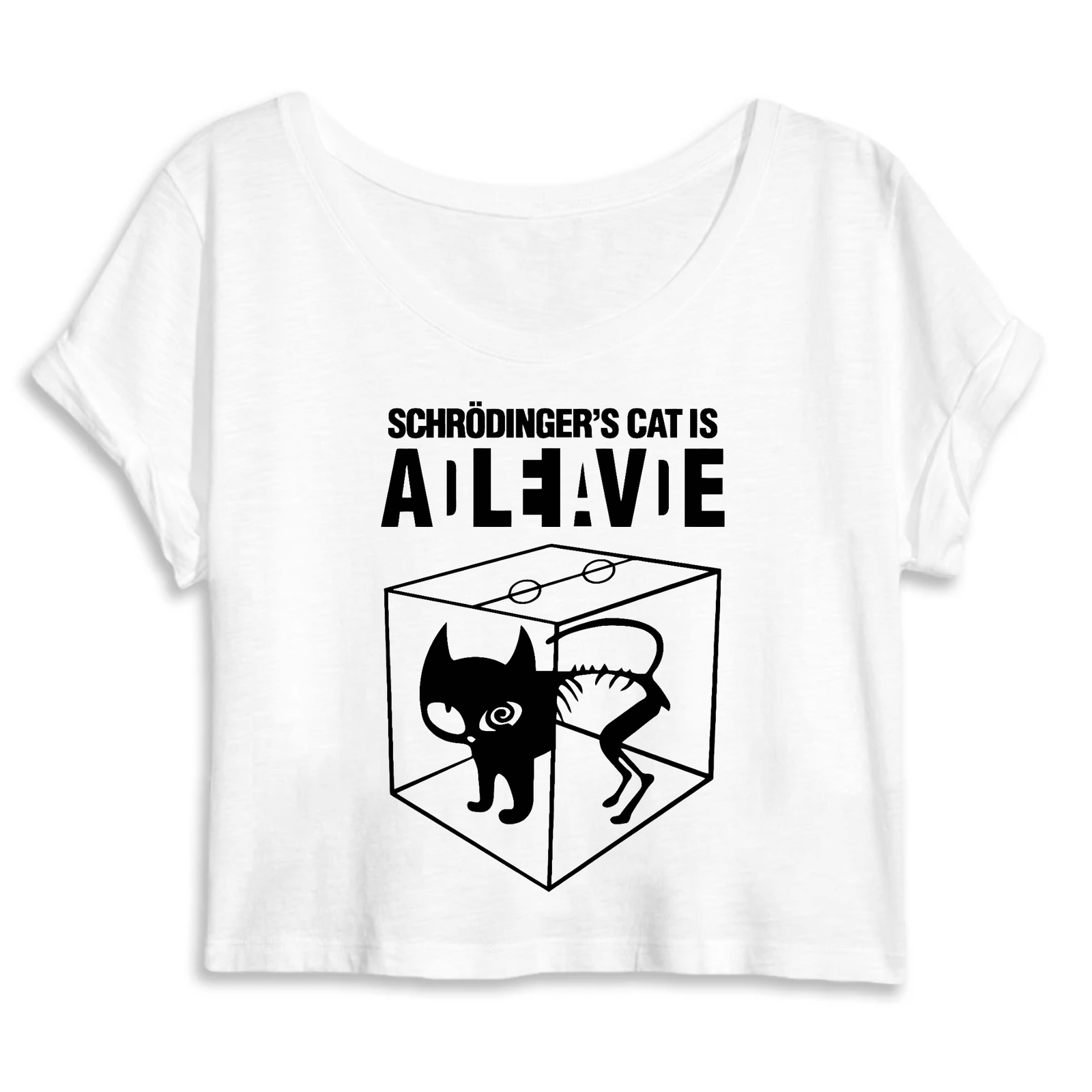 crop-top chat de Schrödinger