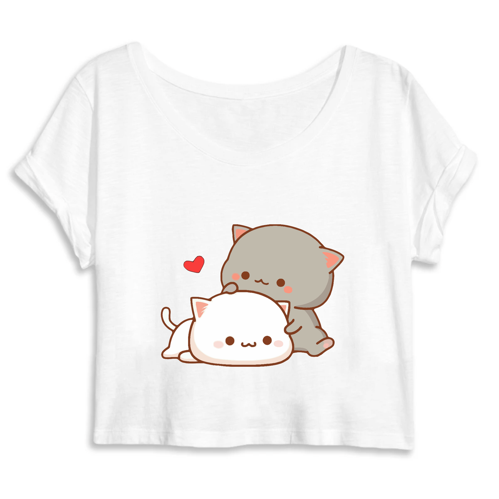 crop-top chat kawaii